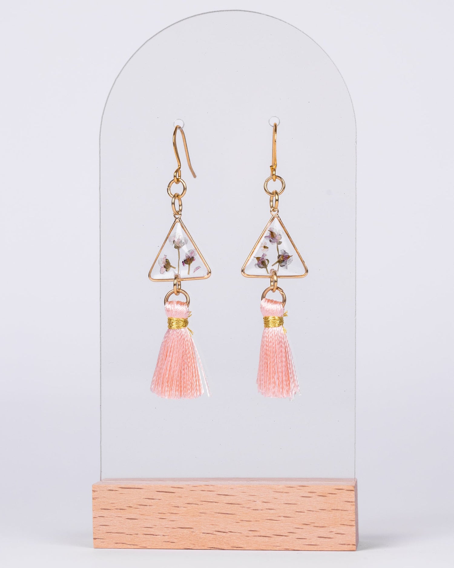 Handmade personalised gold-plated earrings with elegant resin details – custom jewellery gift for her, crafted in Australia.
