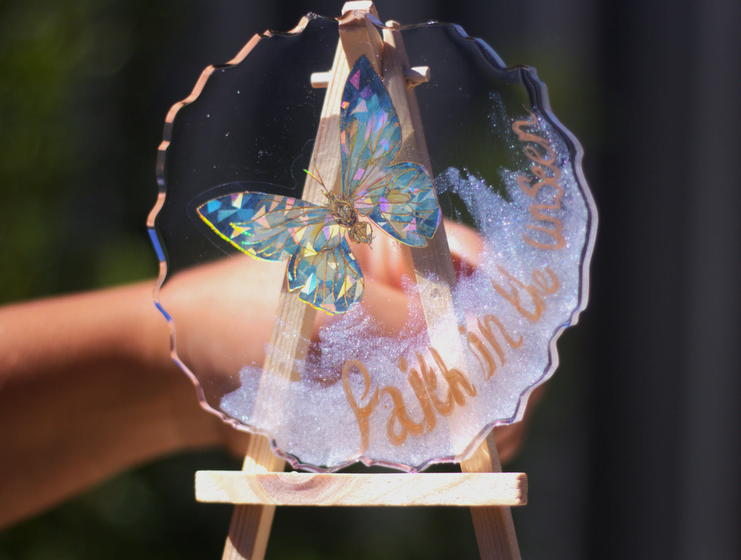 Personalised butterfly desk decor