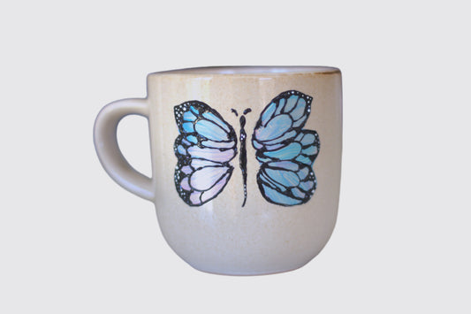 Personalised hand-painted butterfly mug