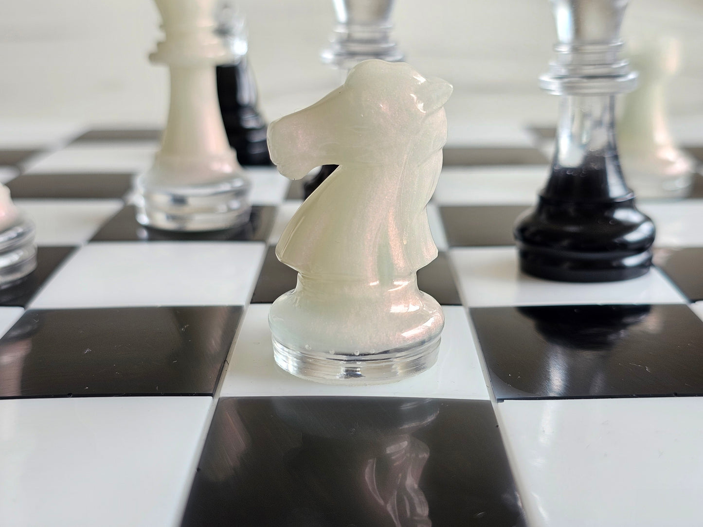 Custom Handmade Resin Chess Set – Unique Artistic Game Board