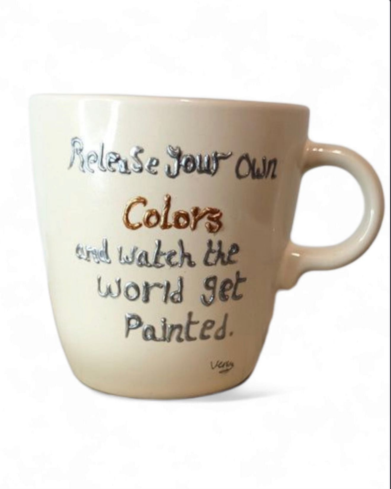 Personalised hand-painted vibrant butterfly mug