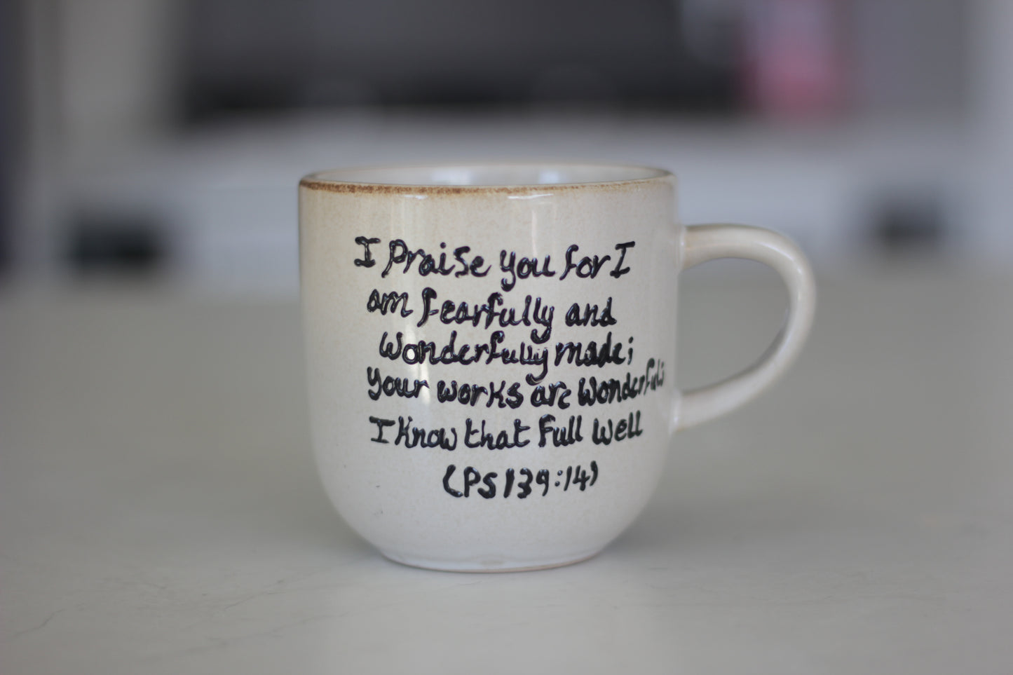 Personalised hand-painted butterfly mug