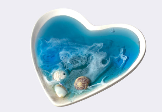 Personalised handmade Ocean-themed jewellery tray/ small plate