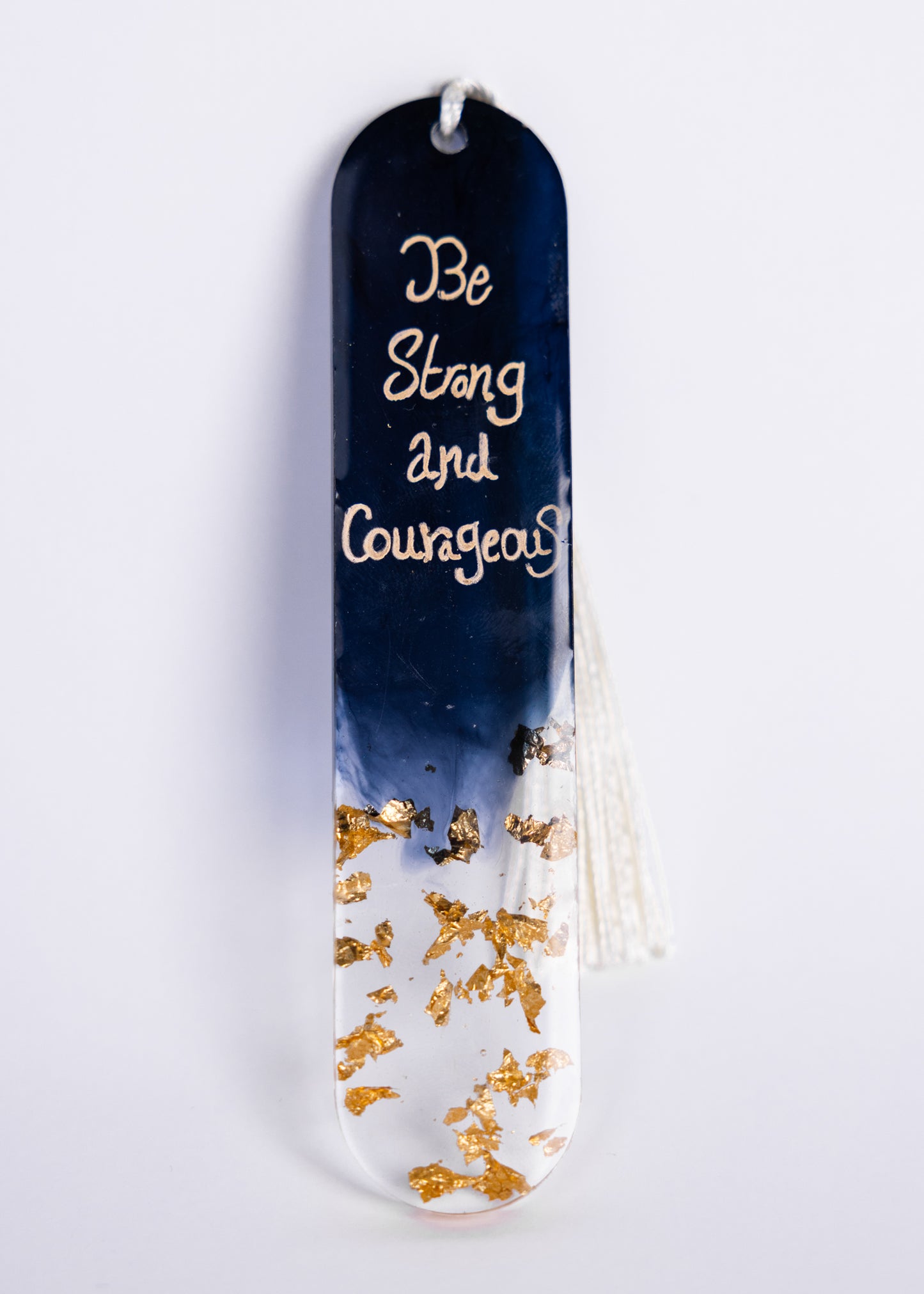 Black and Gold Flake Resin Bookmark – Personalised handmade Gift