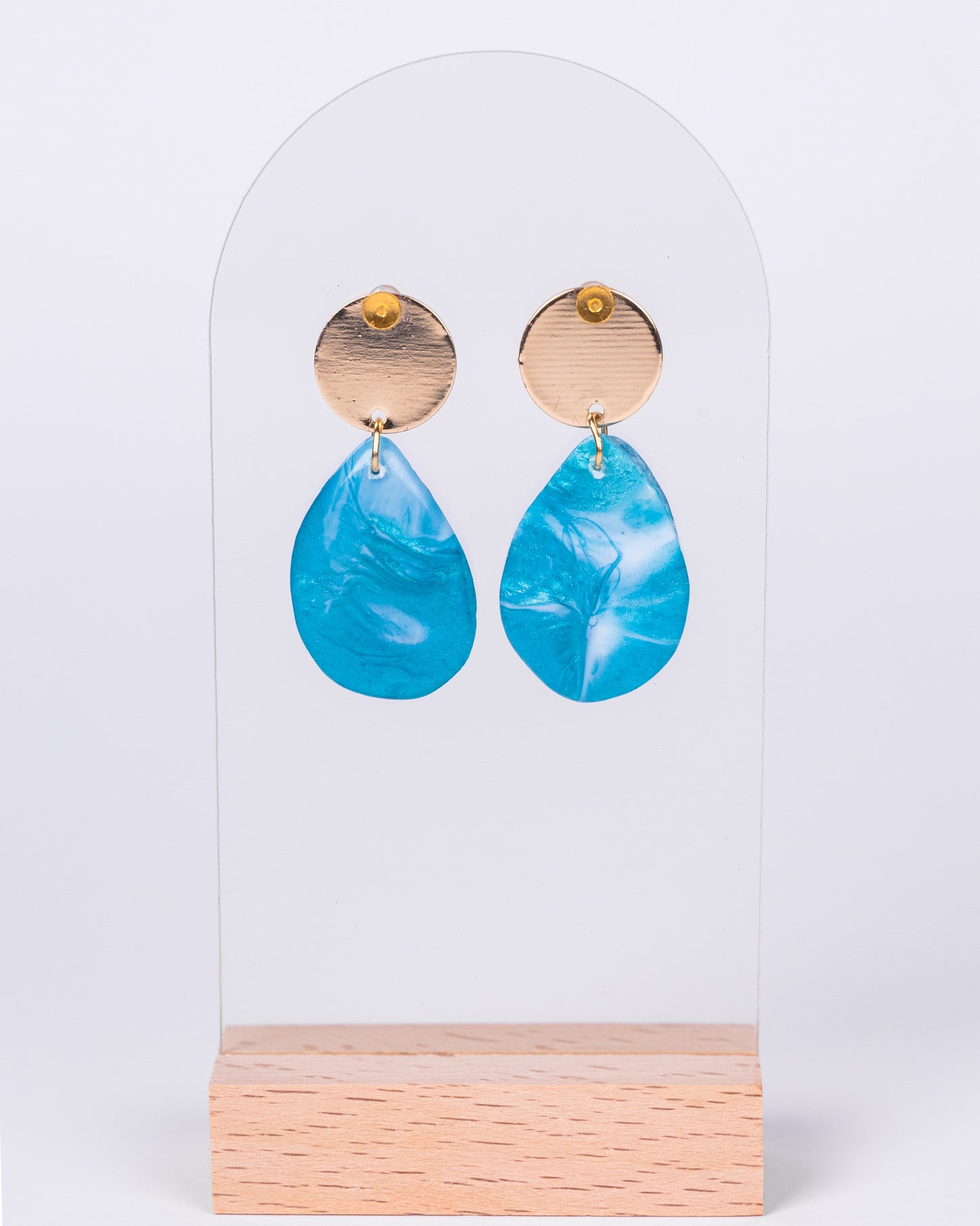 Boucles d'oreilles faites main sur le thème de l'océan