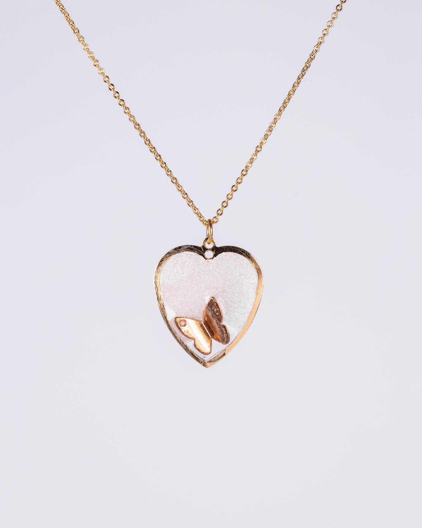 Collier personnalisé fait main en plaqué or (bleu bébé)
