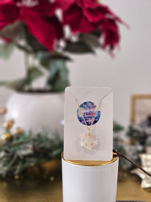 Collier de Noël plaqué or fait main