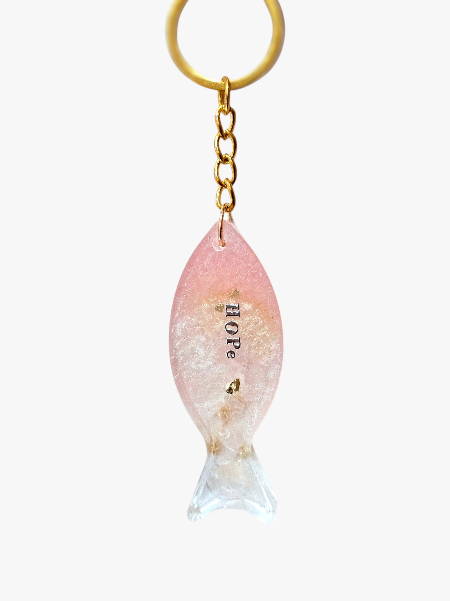 Porte-clés chrétiens personnalisés faits à la main en forme de poisson