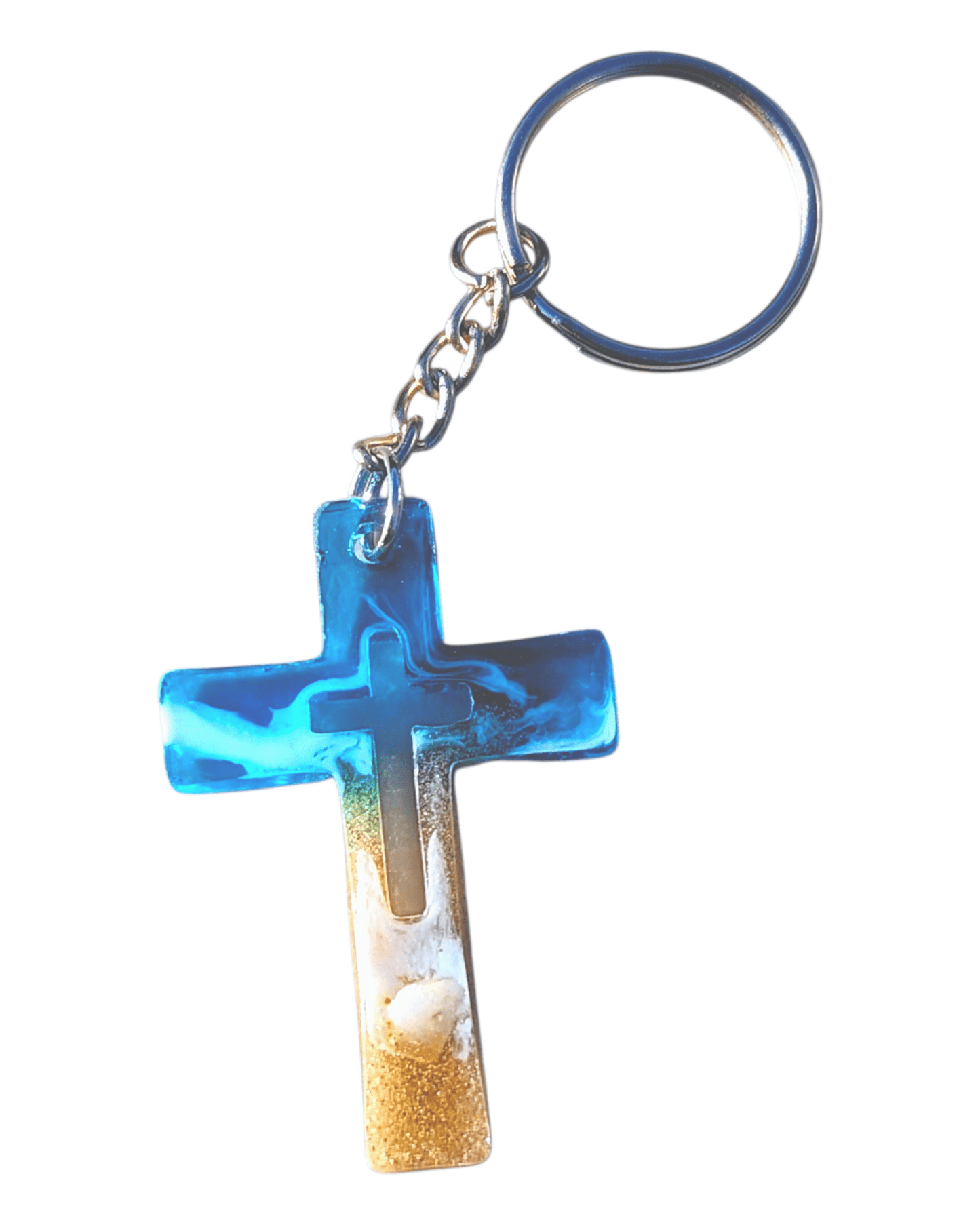 Ocean-themed handmade cross keychains - keychain - VJ Designs