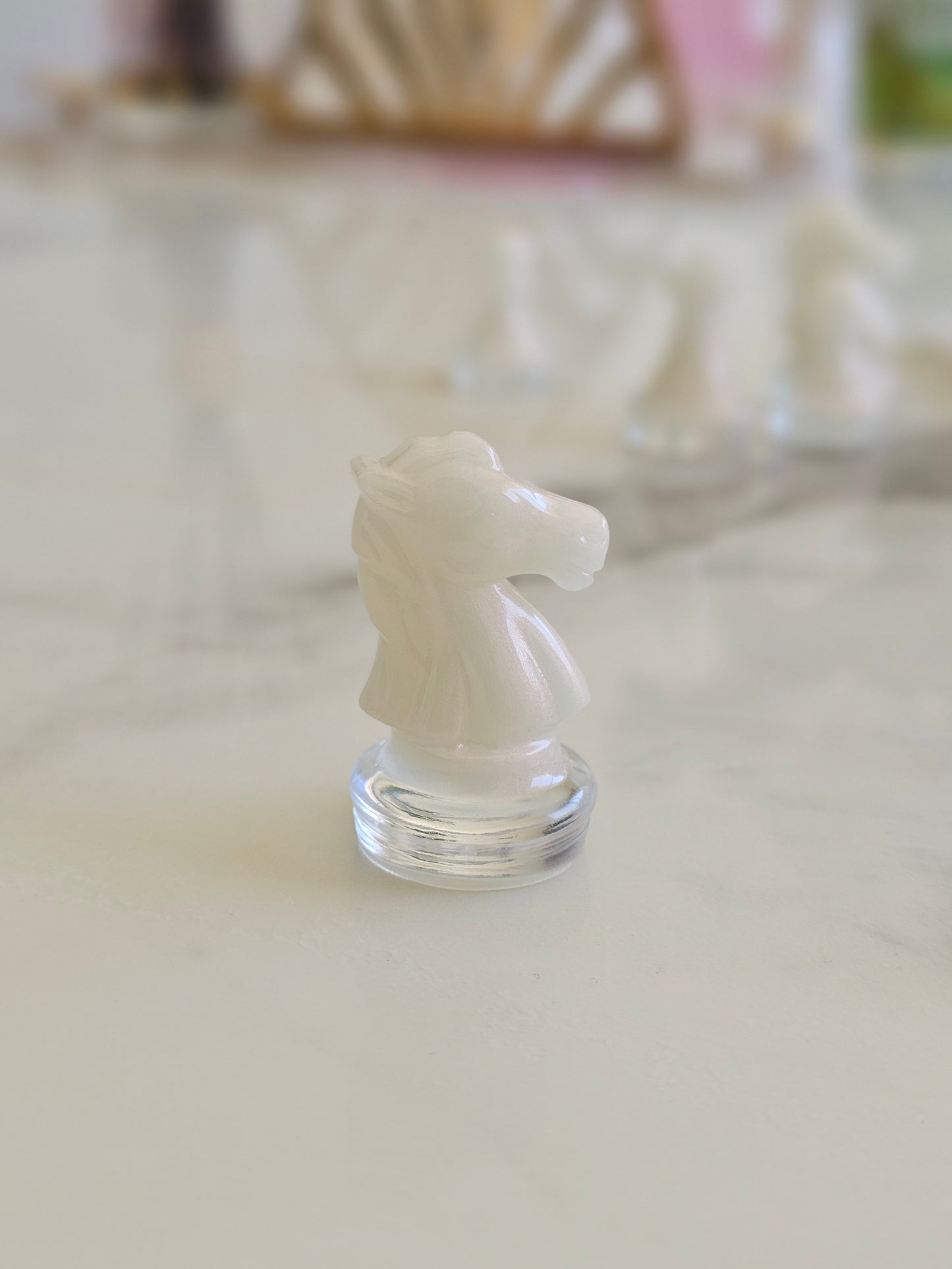 Custom-made resin chess set