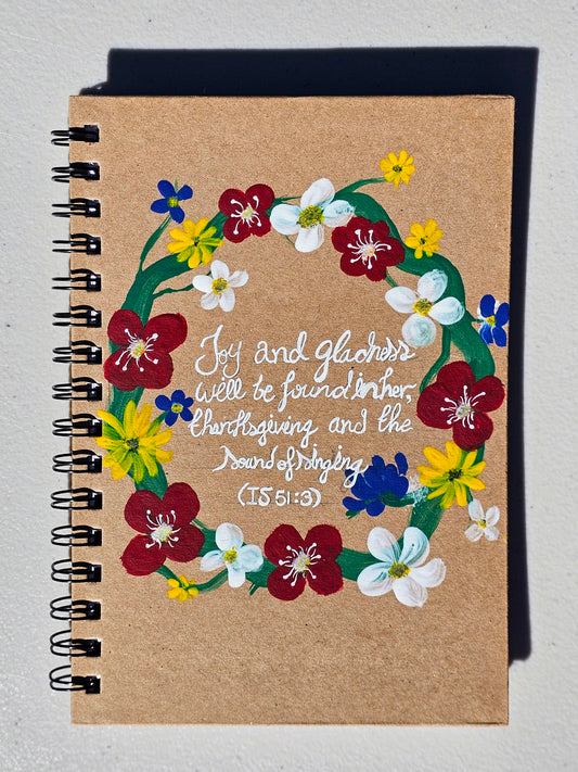 Personalised hand-painted flower crowns journal