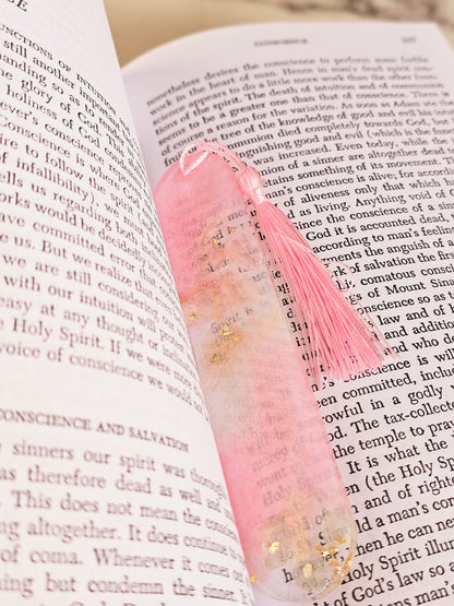 Personalised handmade Pink bookmarks