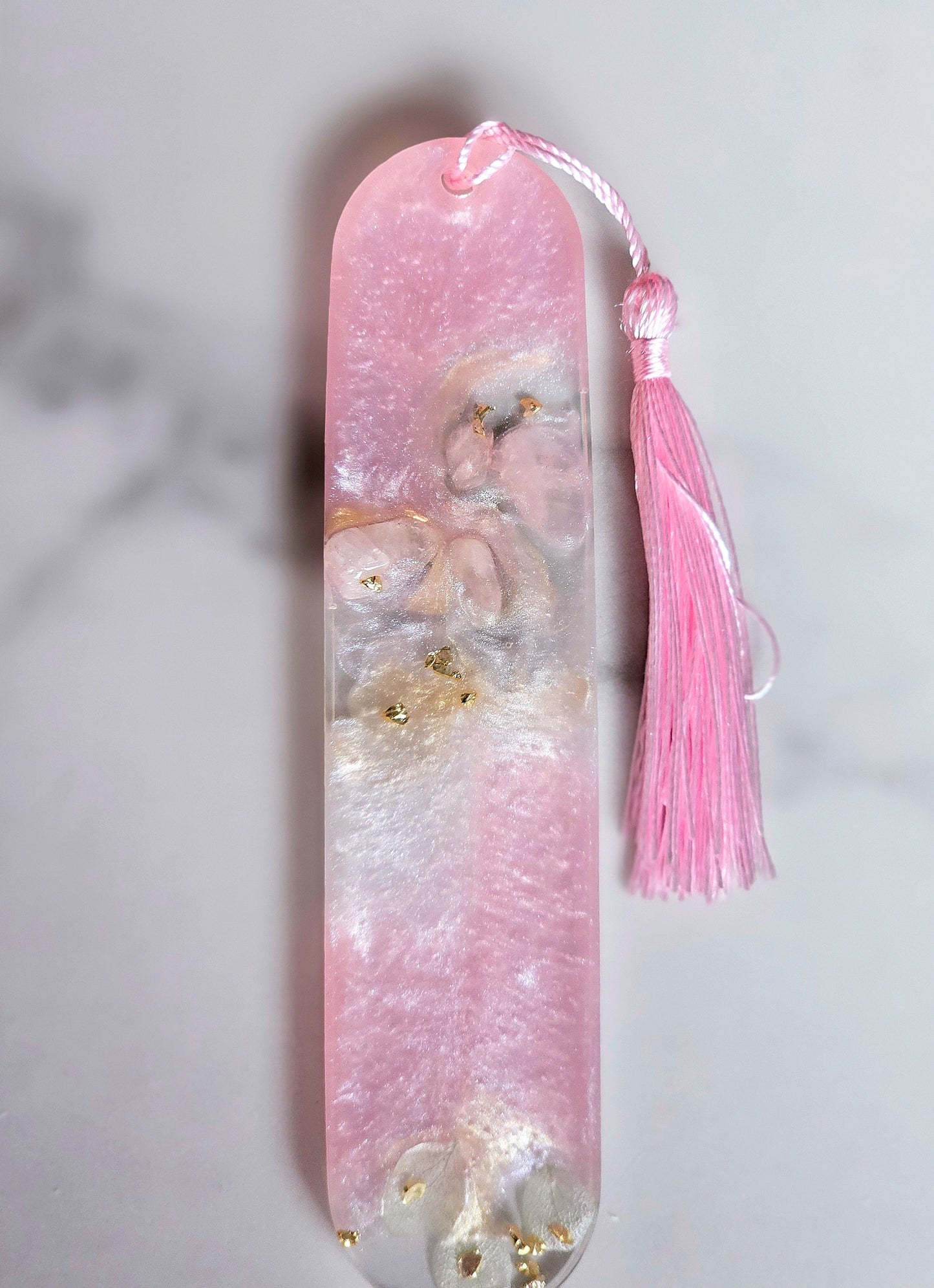 Personalised handmade Pink bookmarks