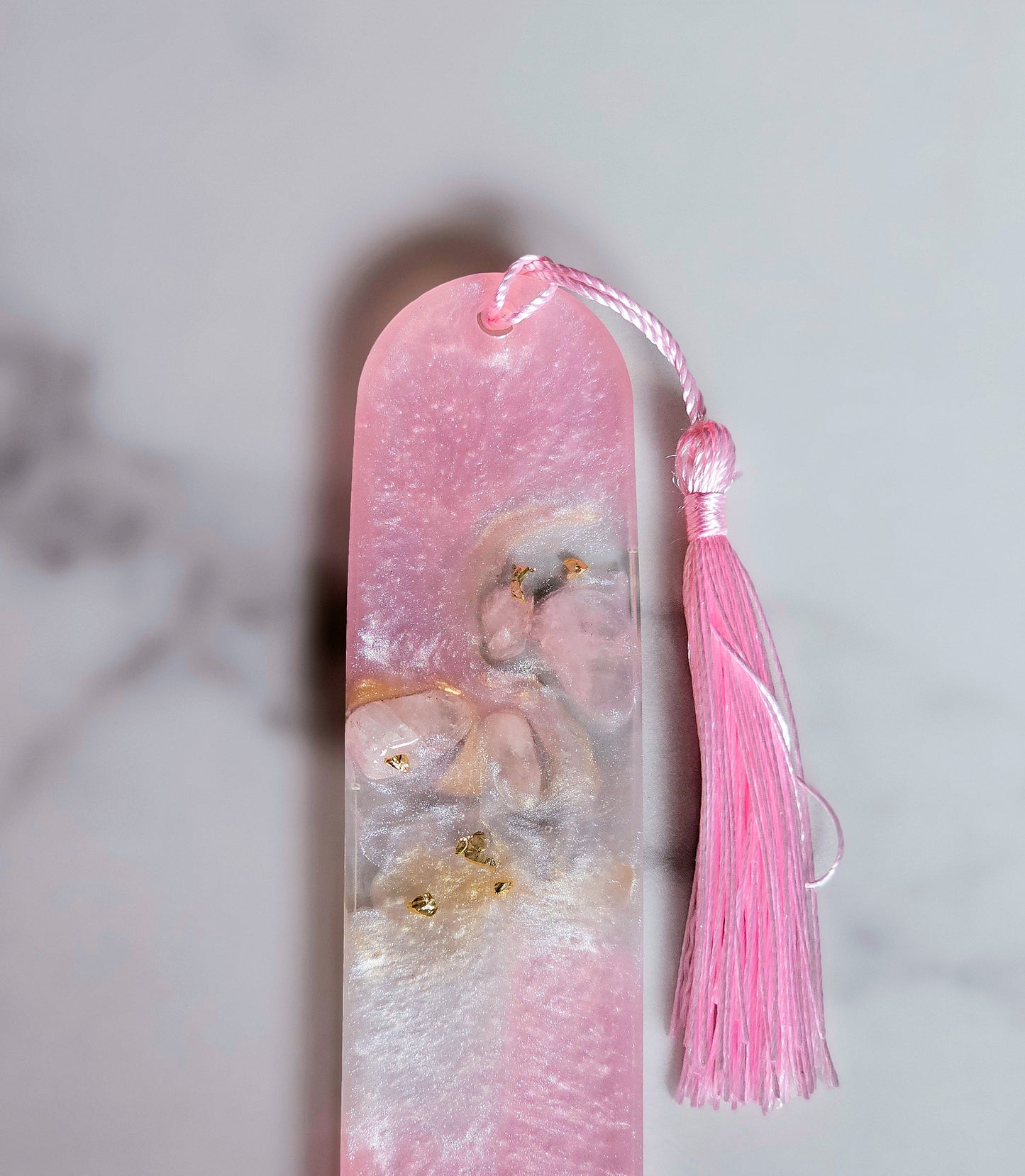 Personalised handmade Pink bookmarks