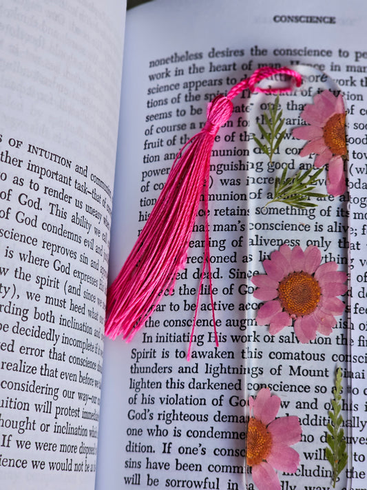 Personalised handmade floral bookmarks