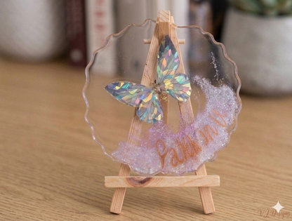Personalised butterfly desk decor