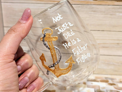 personalised hand-painted double walled glass mug for. Not just a Dad he is a Father figure. Father's Day mugThis personalised double walled glass mug is the perfect gift to show your appreciation to you Dad. Whether it is a birthday, Christmas or Father`