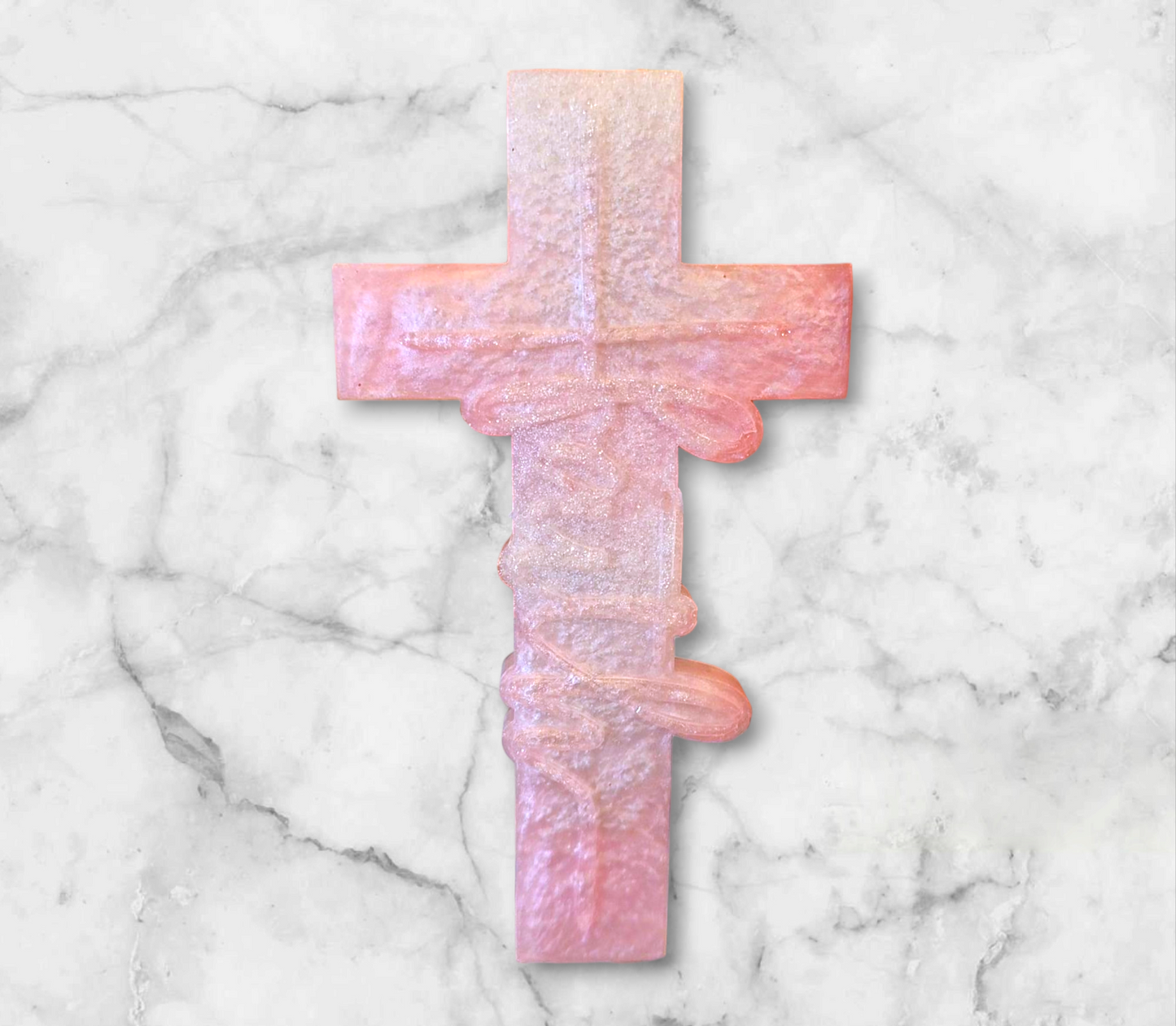 Faith/ Blessed handmade resin cross