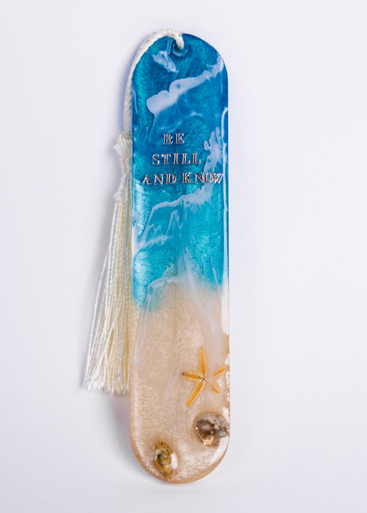 Personalised handmade ocean-themed bookmarks