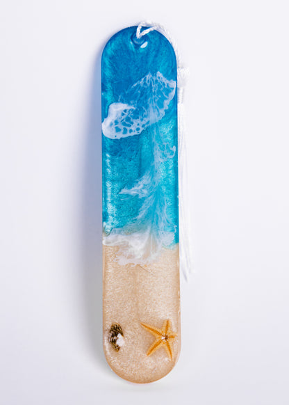 Personalised handmade ocean-themed bookmarks