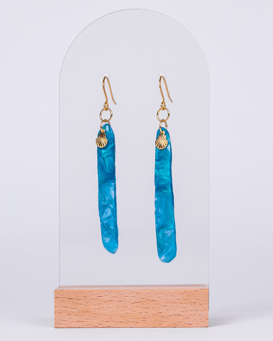 Boucles d'oreilles faites main sur le thème de l'océan