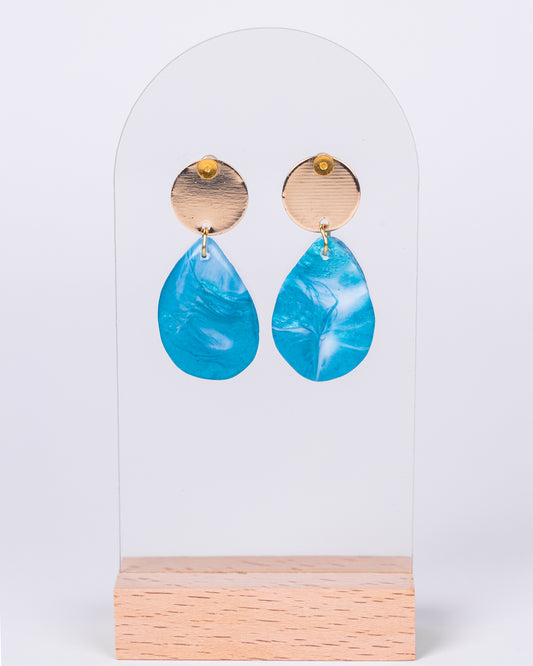 Boucles d'oreilles faites main sur le thème de l'océan