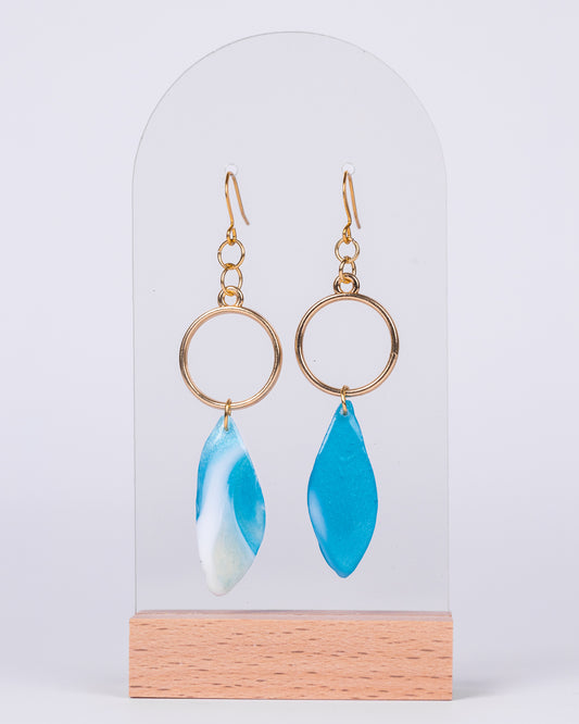 Boucles d'oreilles faites main sur le thème de l'océan