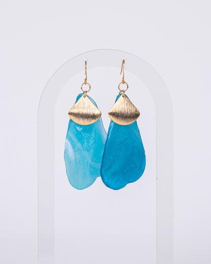 Boucles d'oreilles faites main sur le thème de l'océan