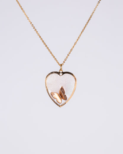 Collier personnalisé fait main en plaqué or (bleu bébé) 