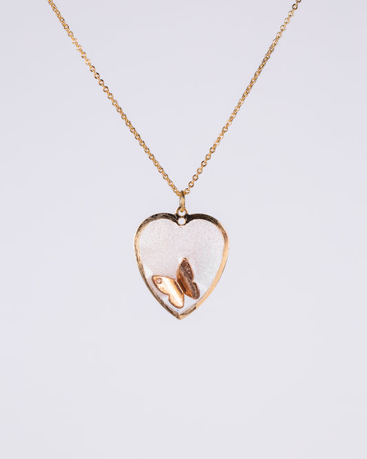 Collier personnalisé fait main en plaqué or (bleu bébé) 