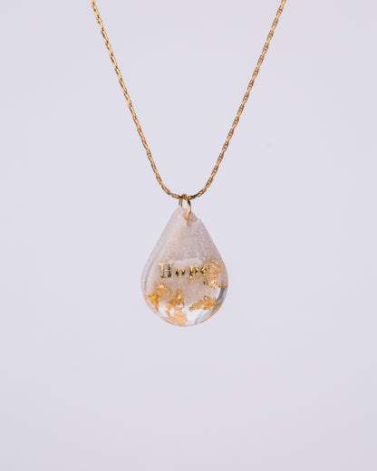 Collier personnalisé fait main en plaqué or (bleu bébé) 