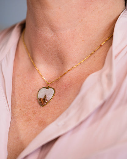 Collier personnalisé fait main en plaqué or (bleu bébé) 