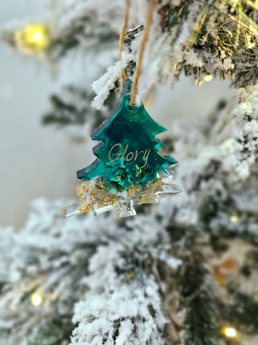 Personalised handcrafted Christmas tree ornaments