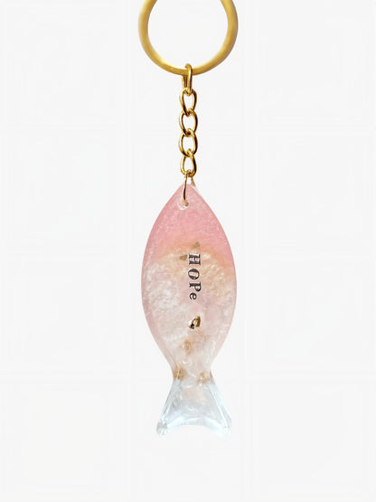 Personalised handmade Christian fish keychains