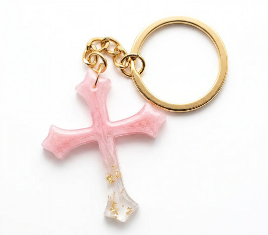 Personalised handmade cross keychains - unisex