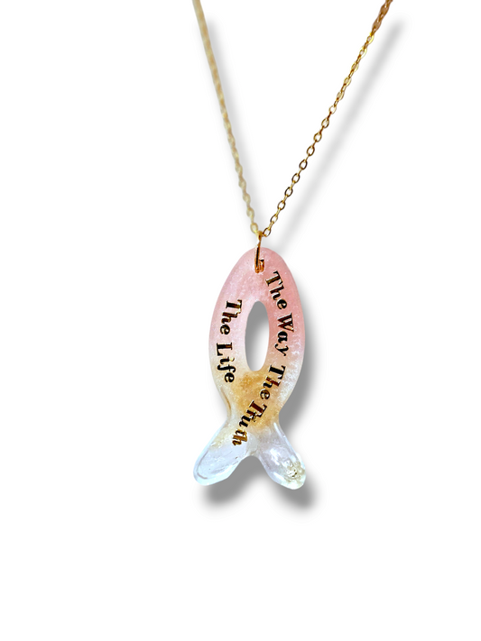 Gold-plated Christian fish necklace