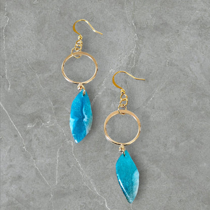 Ocean-themed handmade earrings