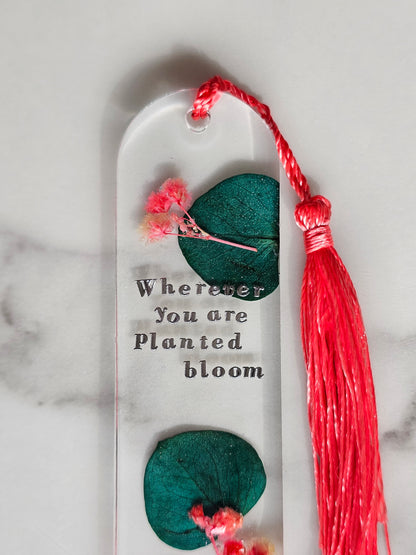 Floral bloom handmade bookmarks