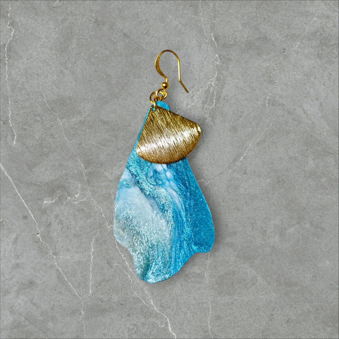 ocean-themed handmade earrings