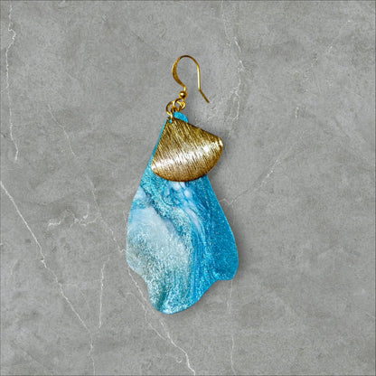 ocean-themed handmade earrings