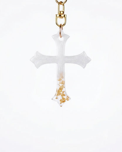 Personalised handmade cross keychains - unisex